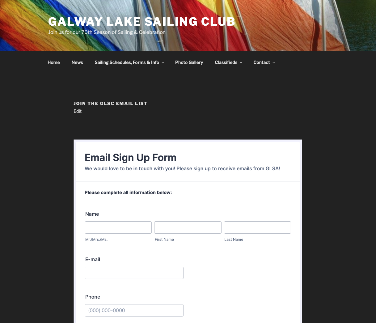 GLSC Email Form